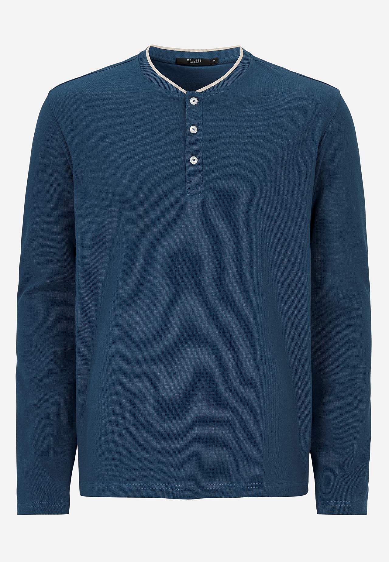 Langärmliges Pikeeshirt aus Baumwolle